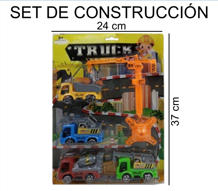 [EB-TS91617] Camiones Construcción Blister 4 Colores 24×37 cm — Caja x96 pz