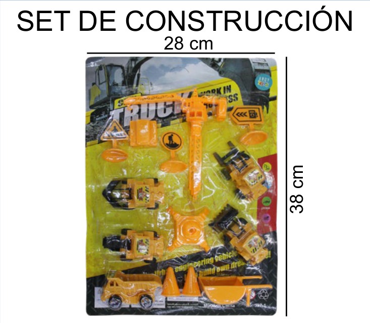 [EB-TS92484] Camiones Construcción y Vehículos Blister 28×38 cm — Caja x120 pz