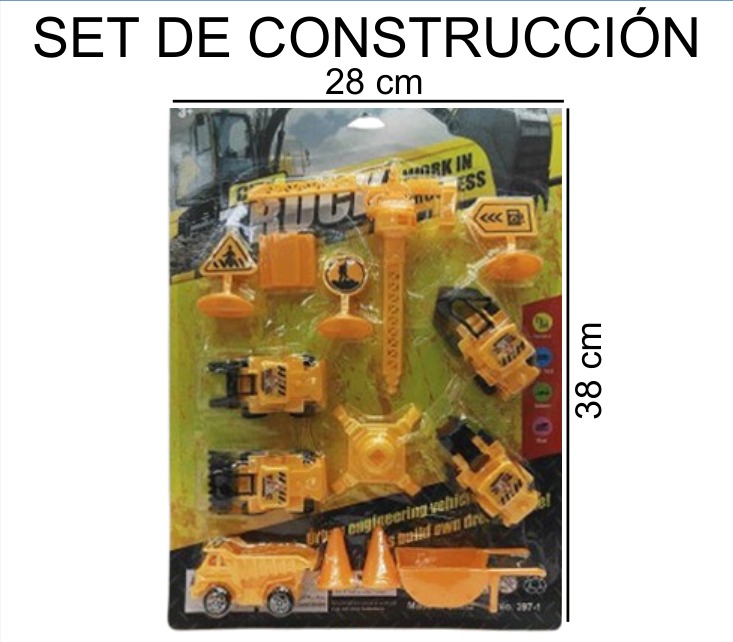 [EB-TS92412] Camiones Construcción Blister 28×38 cm Plástico — Caja x120 pz