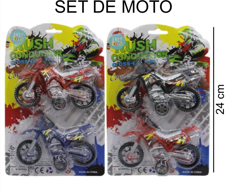 [EB-TS92401] Motocicleta Blister 15×24 cm Plástico Surtido — Caja x240 pz