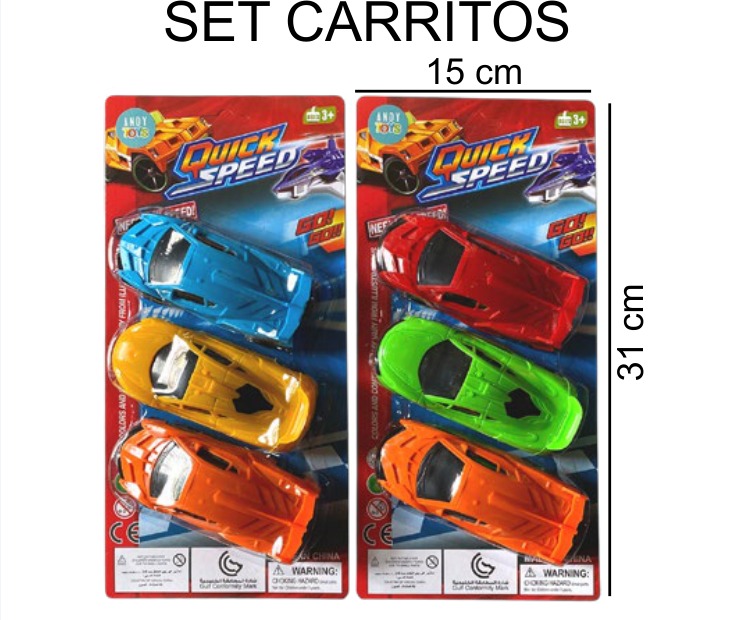[EB-TS91658] Carritos Blister Plástico 15×31 cm Surtido — Caja x288 pz