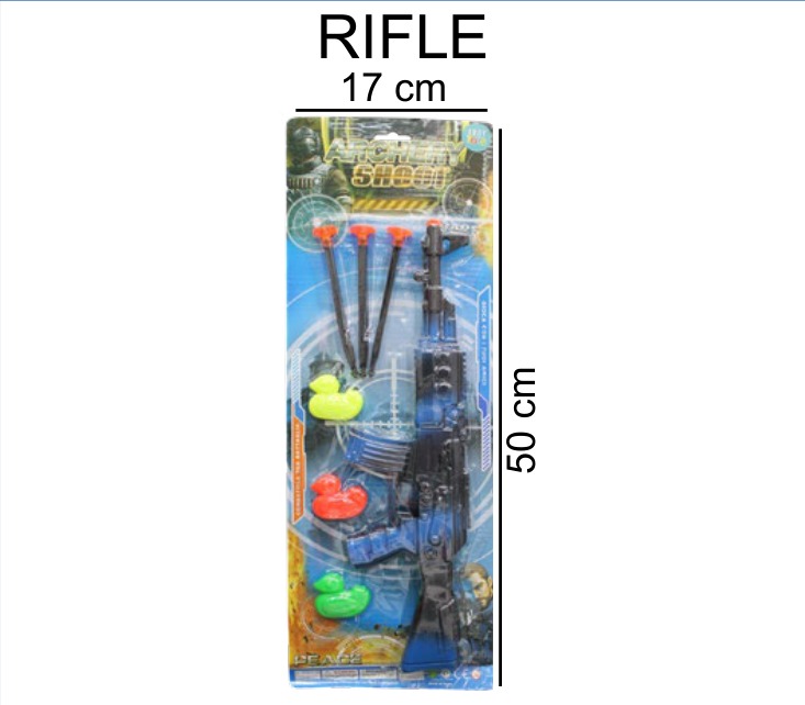 [EB-TS91677] Pistola Tiro Blister 17×50 cm Plástico Surtido — Caja x192 pz