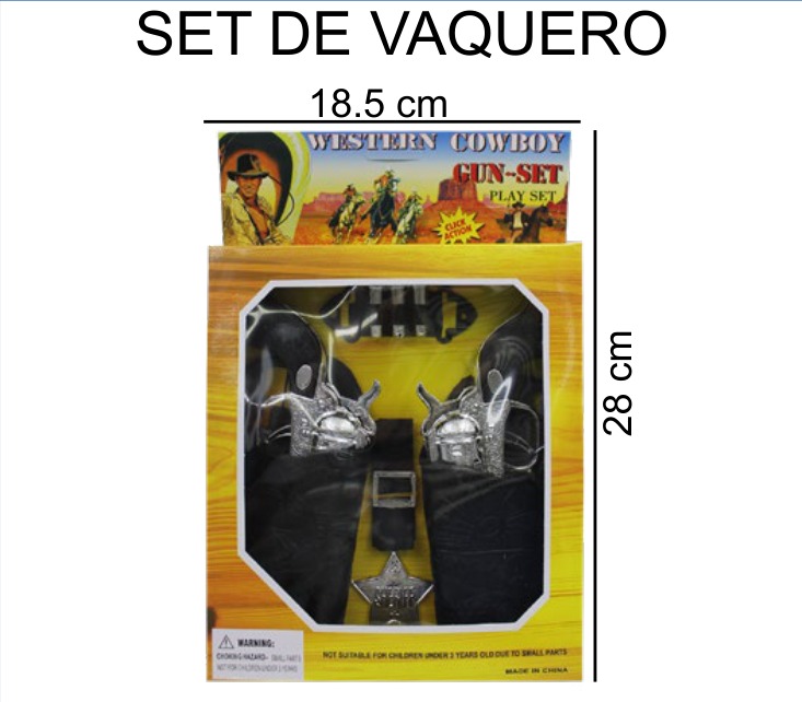 [EB-TS92247] Vaquero Accesorios Blister 18×28 cm Plástico — Caja x144 pz