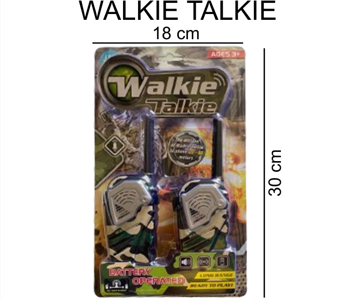 [EB-TS92206] Walkie Talkie Juguete Blister 18×30 cm 2 Piezas — Caja x96 pz