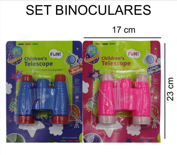 [EB-TS95658] Binoculares Juguete Blister 17×23 cm Plástico — Caja x96 pz