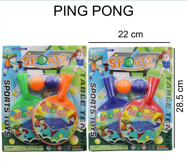 [EB-TS95669] Ping Pong Juguete Blister 22×28 cm Plástico — Caja x96 pz