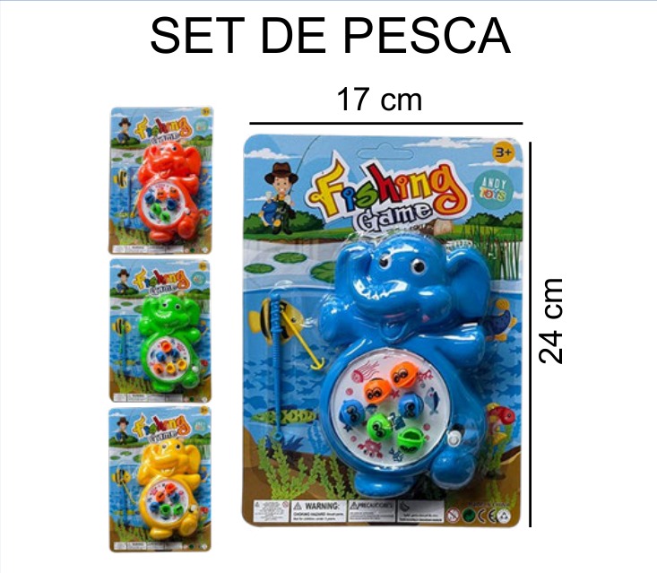 [EB-TS91588] Caña Pesca Juguete Blister 4 Colores 17×24 cm Alt. — Caja x288 pz