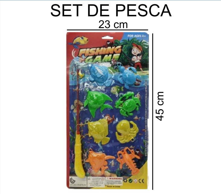 [EB-TS91684] Caña Pesca Juguete Blister 2 Colores 23×45 cm — Caja x208 pz