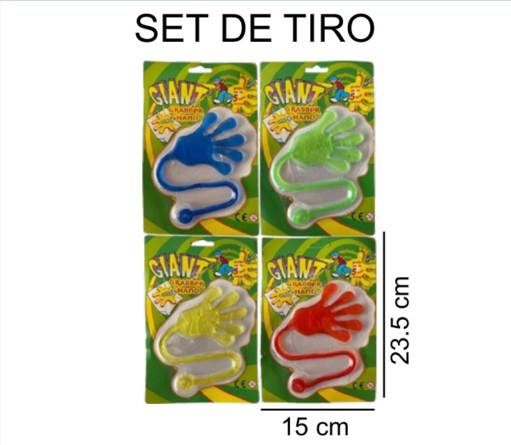[EB-TS96049] Manita Pegajosa Slime Blister 15×23 cm Plástico — Caja x144 pz