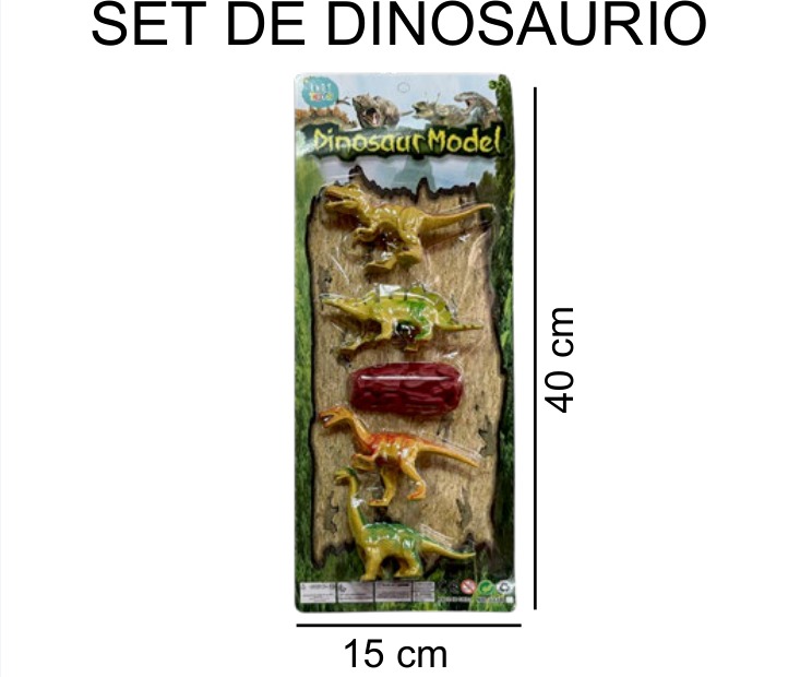 [EB-TS92289] Dinosaurio Figura Blister 15×40 cm Plástico Surtido — Caja x240 pz