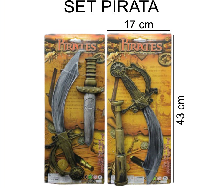 [EB-TS87476] Pirata Accesorios Blister 17×43 cm Plástico — Caja x96 pz