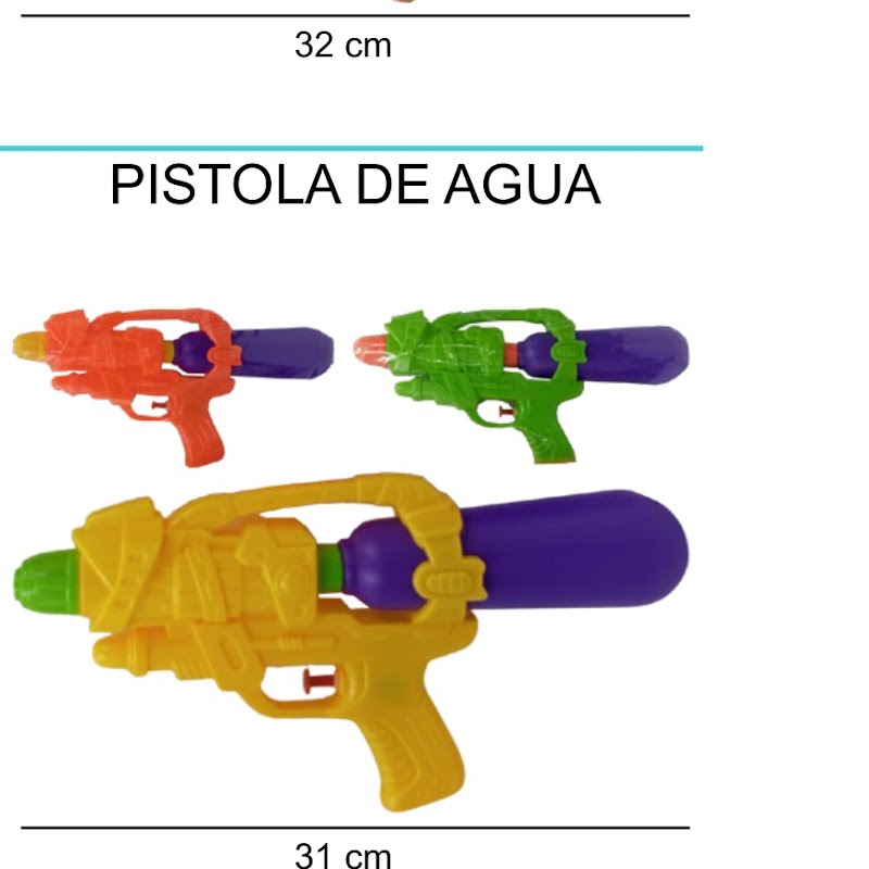 [EB-TS95215] Pistola Agua 31x25cm 3 Colores Plástico x216pz — WEISCO