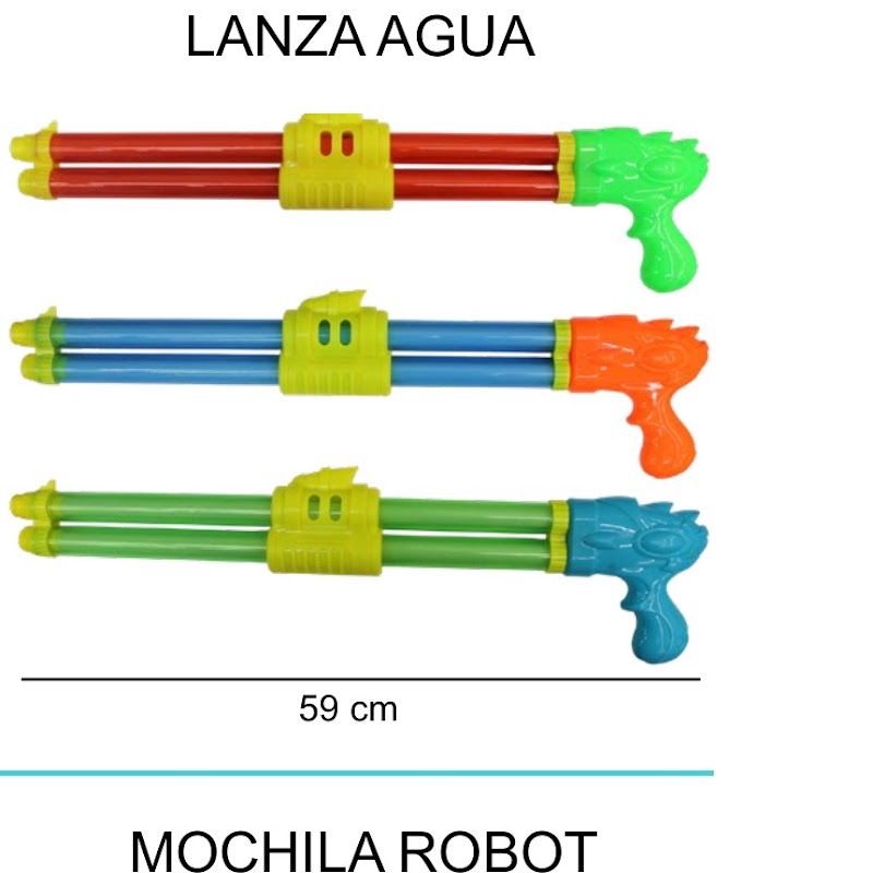 [EB-TS92502] Lanza Agua 59x16cm 3 Colores Plástico x120pz — WEISCO