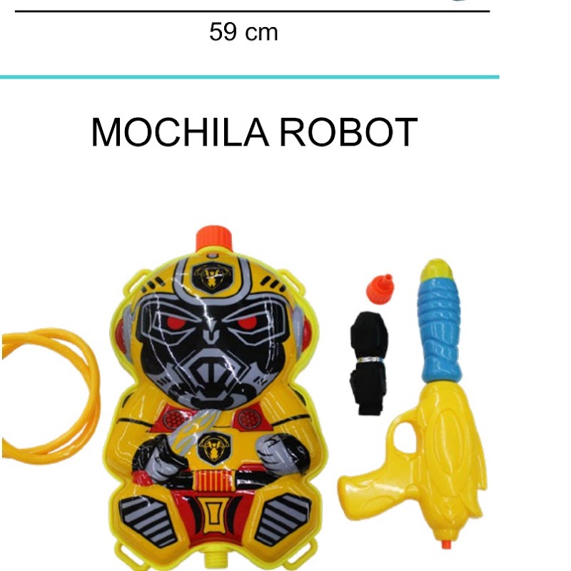 [EB-TS80750] Pistola Agua con Mochila Robot 28.5x37.5cm x72pz — WEISCO