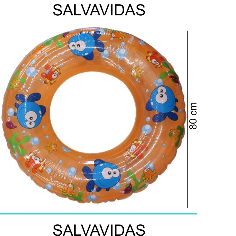 [EB-TY361873] Aro Salvavidas Inflable 80cm PVC Diseños Mixtos x120pz — WEISCO
