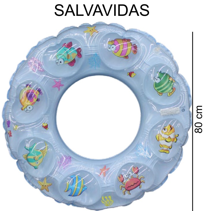 [EB-TY361889] Aro Salvavidas Inflable 80cm PVC Diseños Mix 2 x120pz — WEISCO
