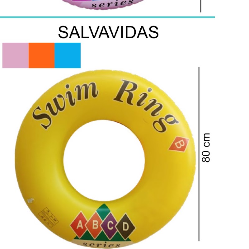 [EB-TY363914] Aro Salvavidas Inflable 80cm PVC Estampado x180pz — WEISCO