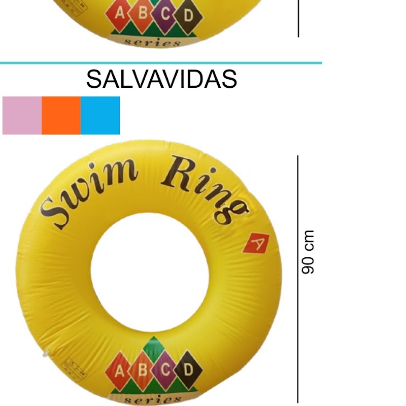 [EB-TY363915] Aro Salvavidas Inflable 90cm PVC Estampado x120pz — WEISCO