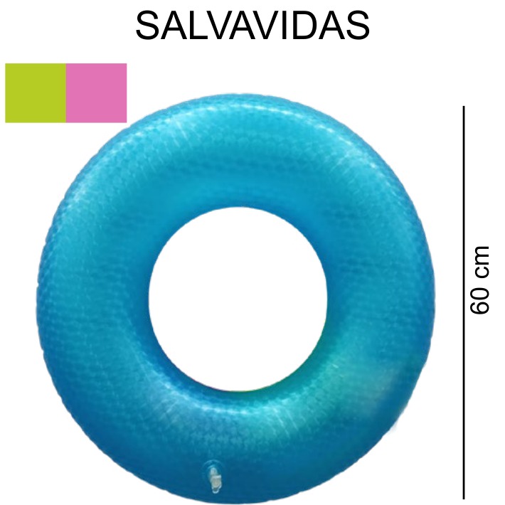 [EB-TY362404] Aro Salvavidas Inflable 60cm PVC 4D Varios Colores x300pz — WEISCO