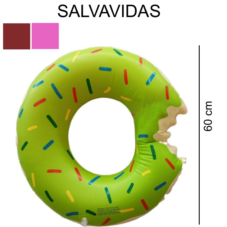 [EB-TY362400] Aro Salvavidas 60cm PVC Dona Mordida Colores x300pz — WEISCO