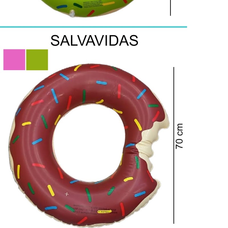 [EB-TY362401] Aro Salvavidas 70cm PVC Dona Mordida Colores x240pz — WEISCO