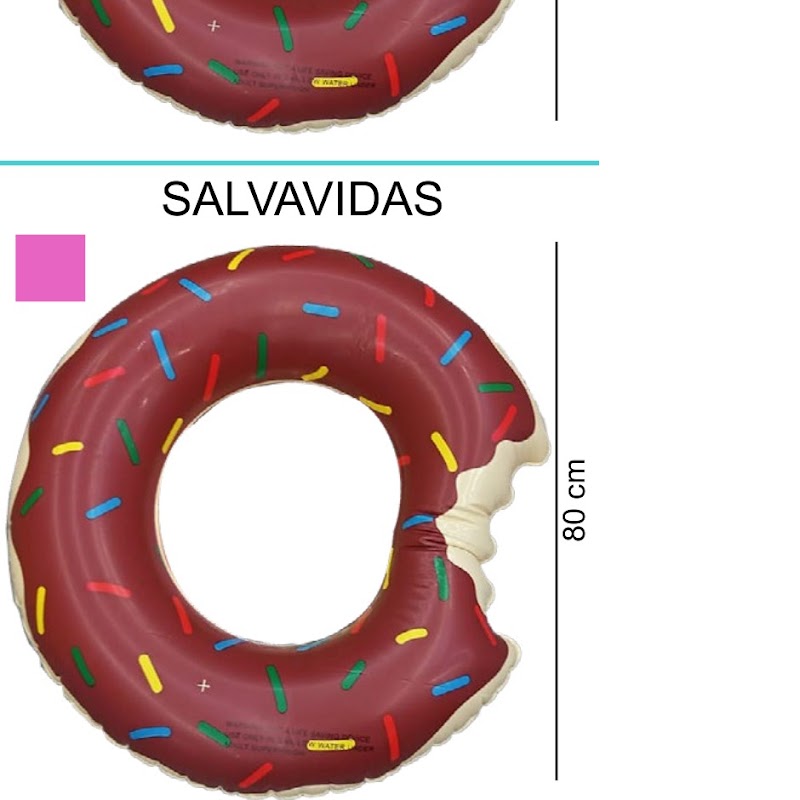 [EB-TY362402] Aro Salvavidas 80cm PVC Dona Mordida Colores x200pz — WEISCO