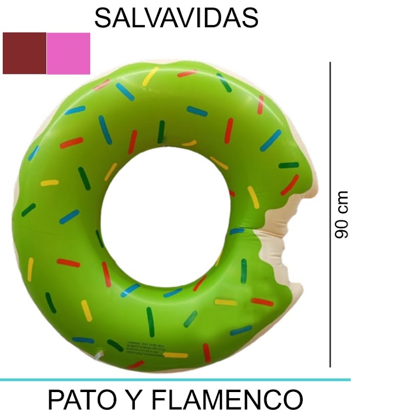 [EB-TY362403] Aro Salvavidas 90cm PVC Dona Mordida Colores x150pz — WEISCO