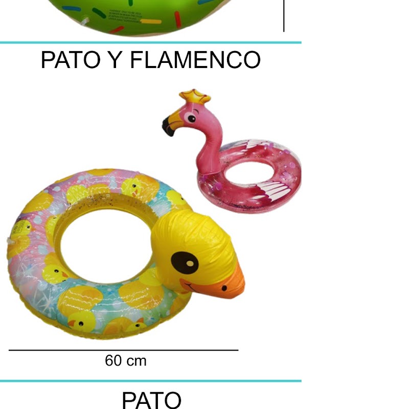 [EB-TY363916] Aro Salvavidas 60cm PVC Pato y Flamenco x180pz — WEISCO