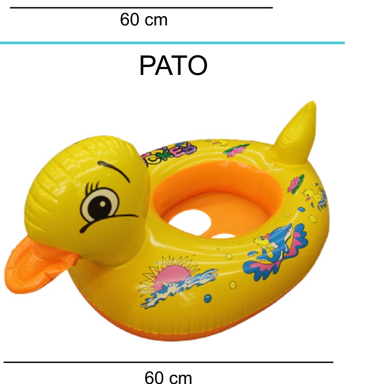 [EB-TY361865] Aro Salvavidas Inflable 60x45cm PVC Diseño Pato x180pz — WEISCO