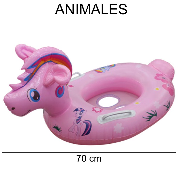 [EB-TY361922] Aro Salvavidas Inflable 70cm PVC Animales 5 Mod x120pz — WEISCO