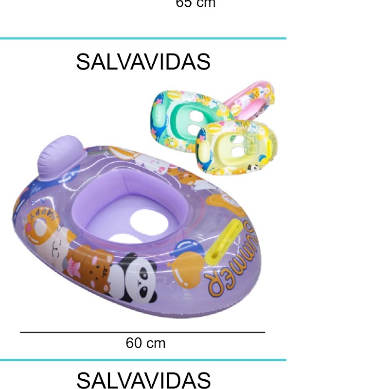 [EB-TY361868] Aro Salvavidas Inflable 60x40cm PVC Varios Colores x240pz — WEISCO