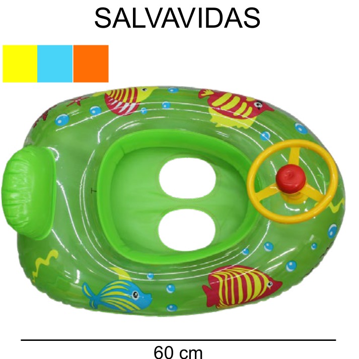 [EB-TY361869] Bote Inflable Salvavidas 60x40cm PVC Varios Colores x180pz — WEISCO