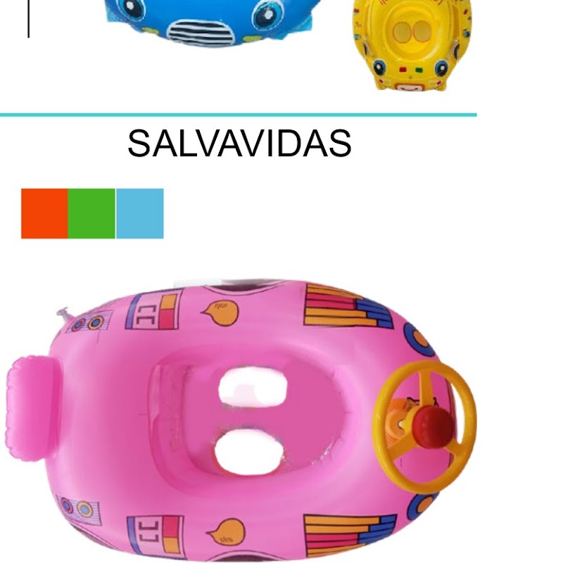 [EB-TY360826] Aro Salvavidas Inflable 65cm PVC Diseño Carrito x120pz — WEISCO