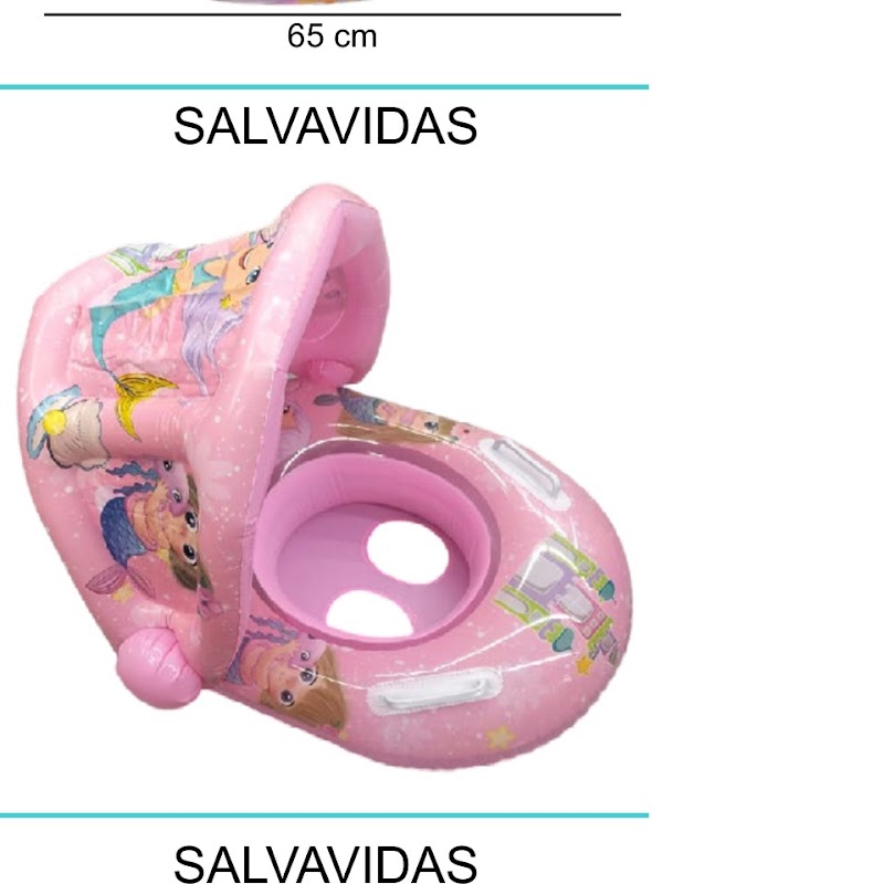[EB-TY363929] Aro Salvavidas Inflable 80cm PVC con Techo 4 Colores x120pz — WEISCO