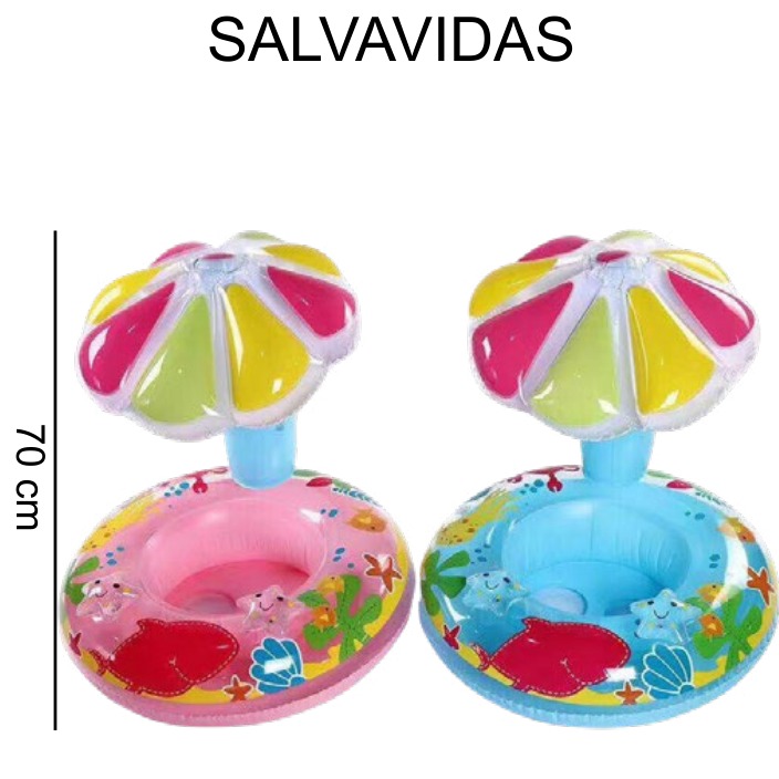 [EB-TY361910] Aro Salvavidas Inflable 70cm PVC con Palmera 2 Colores x80pz — WEISCO