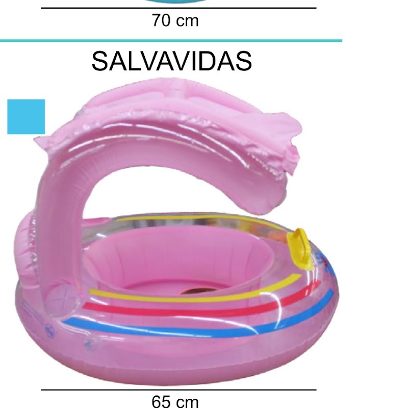 [EB-TY360772] Aro Salvavidas Inflable 65cm PVC con Techo x120pz — WEISCO