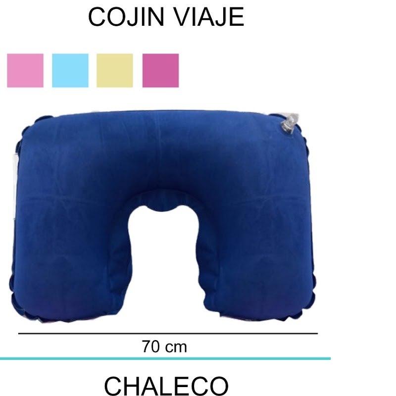 [EB-TY361893] Cojín Inflable de Viaje 33x23cm PVC x600pz — WEISCO