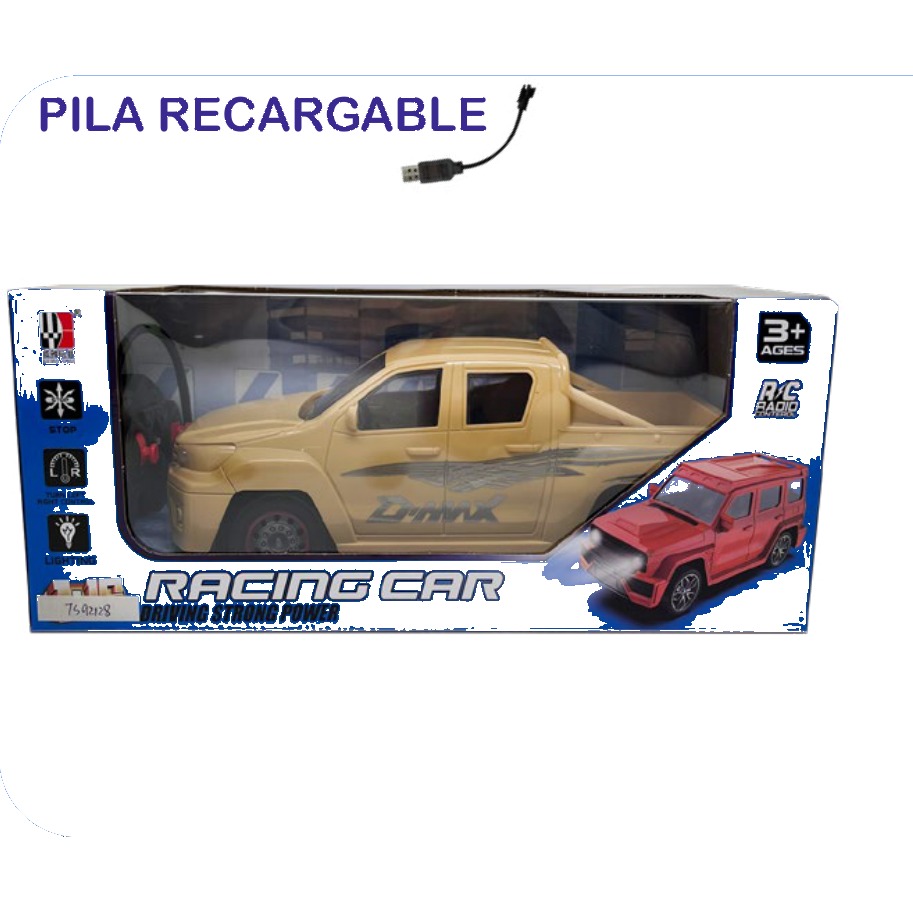 [EB-TS92128] Carro RC Racing Car Camioneta 4 Canales con Luz Recargable | EB-TS92128 | Caja x48 pzas