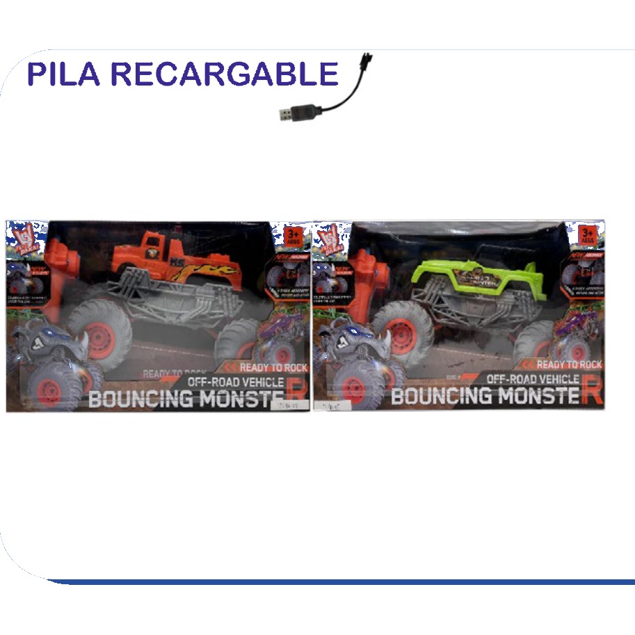 [EB-TS92127] Carro RC Bouncing Monster Off-Road 2 Modelos Recargable | EB-TS92127 | Caja x30 pzas