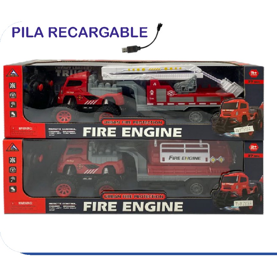 [EB-TS87883] Camión RC Fire Engine Bomberos Doble Escalera Recargable | EB-TS87883 | Caja x36 pzas
