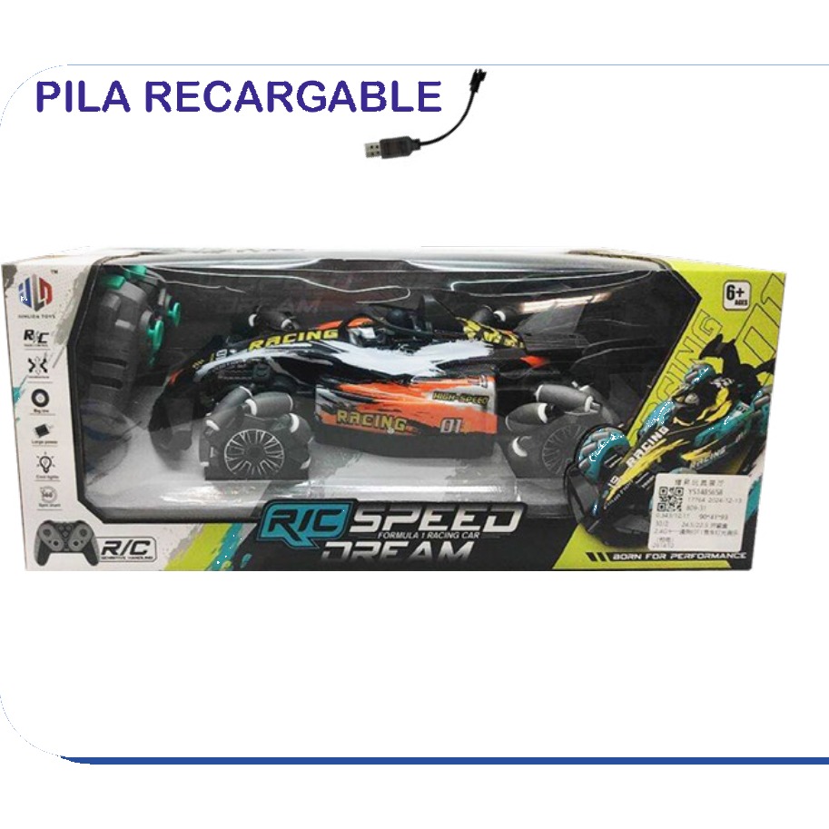 [EB-TS92102] Carro RC Speed Dream 11 Canales con Luz y Música 2 Colores Recargable | EB-TS92102 | Caja x30 pzas