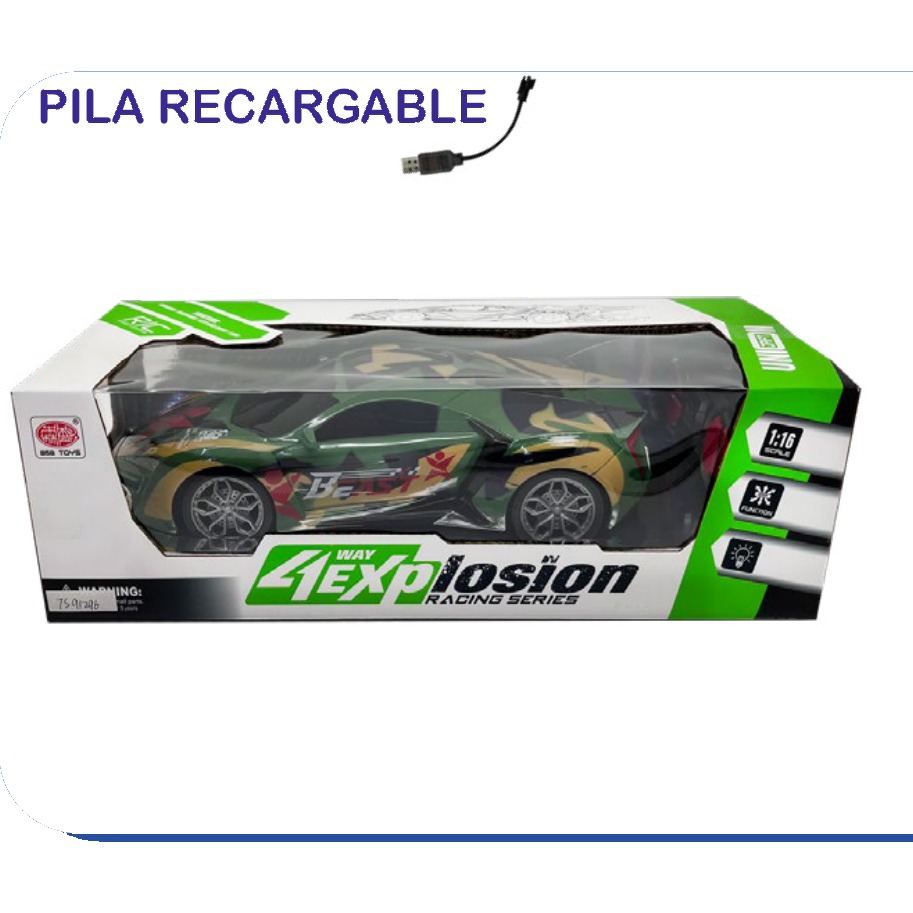[EB-TS91296] Carro RC 4Way Explosion Doble Modelo Recargable 1:16 | EB-TS91296 | Caja x60 pzas
