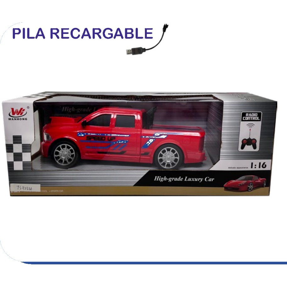 [EB-TS92536] Camioneta RC Pick-Up High Grade Luxury 2 Colores con Luz Recargable 1:16 | EB-TS92536 | Caja x36 pzas