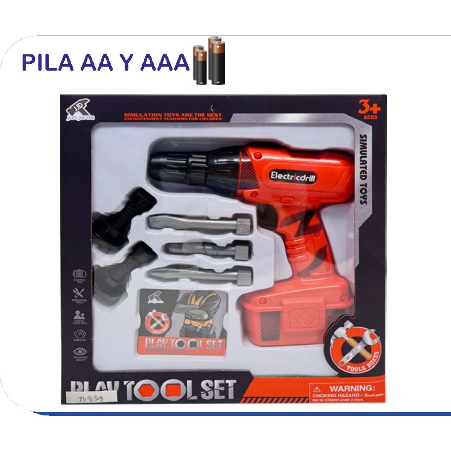 [EB-TS91309] Set Herramientas Electric Drill Play Tool con Baterías | EB-TS91309 | Caja x72 pzas