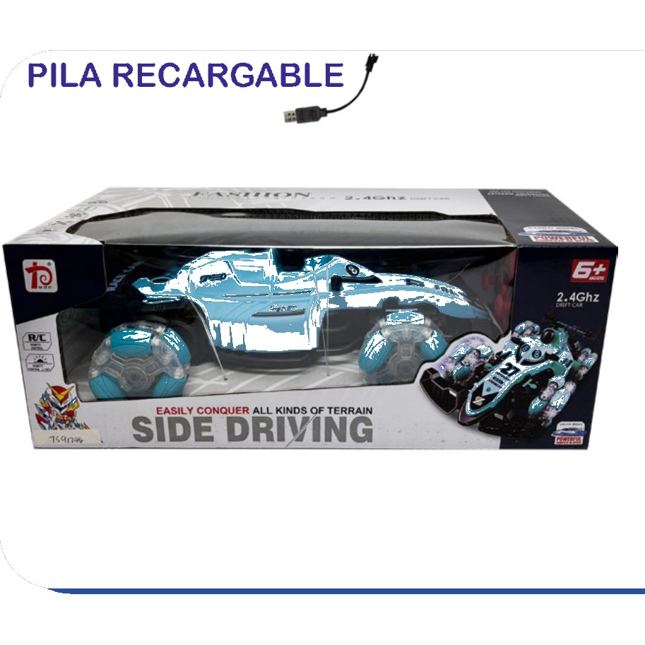 [EB-TS91244] Carro RC Side Driving 5 Canales Movimiento Lateral 2 Colores Recargable | EB-TS91244 | Caja x36 pzas