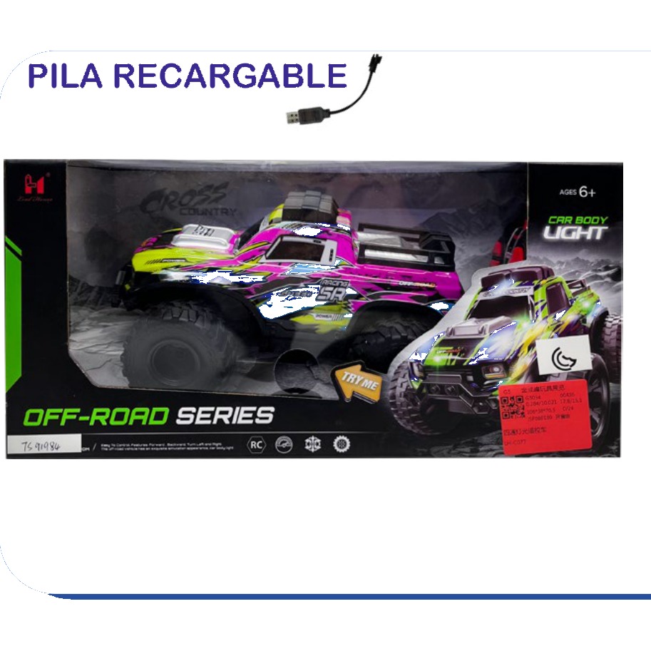 [EB-TS91468] Carro RC Off-Road Series 3 Colores con Luz Recargable Grande | EB-TS91468 | Caja x24 pzas
