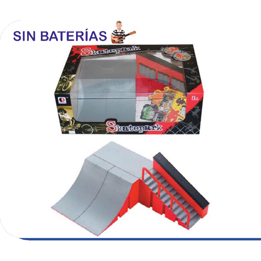 [EB-TS67386] Set Skatepark Dedos con Pista Rampa Grande Modelo B | EB-TS67386 | Caja x20 pzas