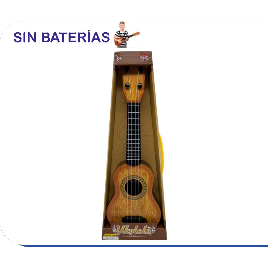 [EB-TS91387] Guitarra Ukulele Infantil 3 Colores Madera | EB-TS91387 | Caja x96 pzas
