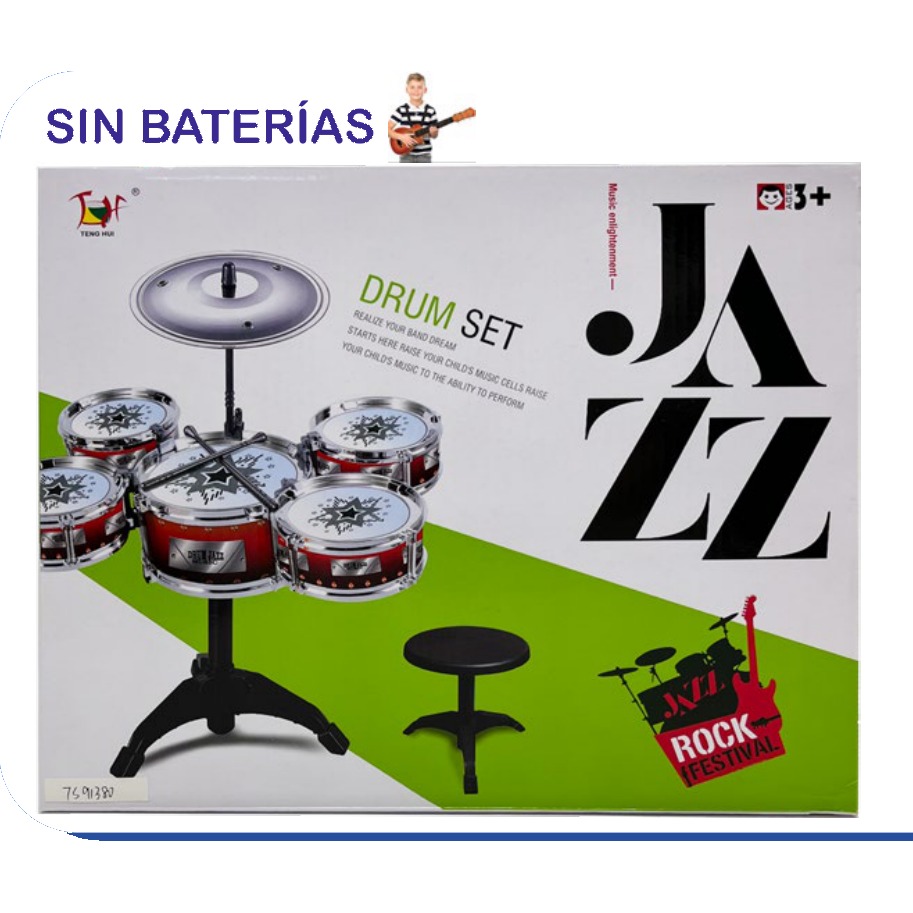 [EB-TS91380] Set Batería Jazz Rock Drum Set Completo | EB-TS91380 | Caja x24 pzas