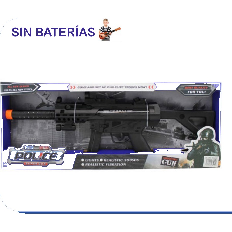[EB-TS69687] Escopeta Policía con Sonido y Luz Largo | EB-TS69687 | Caja x24 pzas